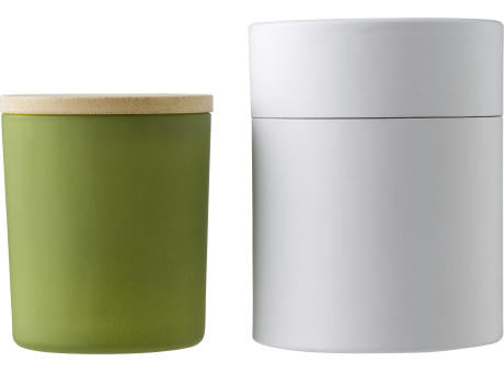 Kerze Josiah | Glas mit Bambusdeckel | Sojawachs | 280 g