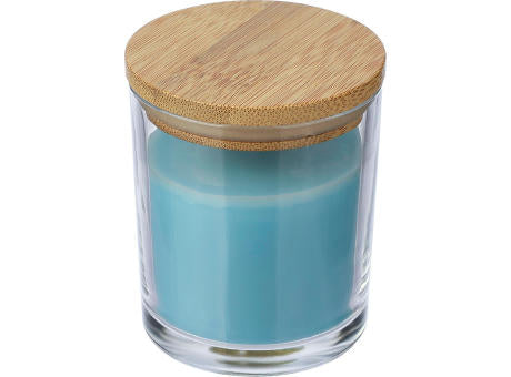 Kerze Riven | Glas mit Bambusdeckel
