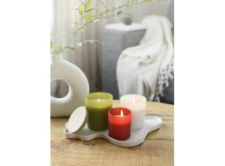 Kerze Josiah | Glas mit Bambusdeckel | Sojawachs | 280 g
