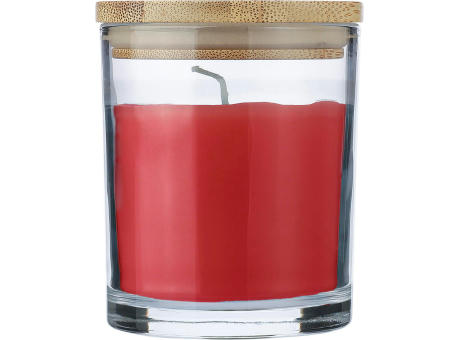 Kerze Riven | Glas mit Bambusdeckel