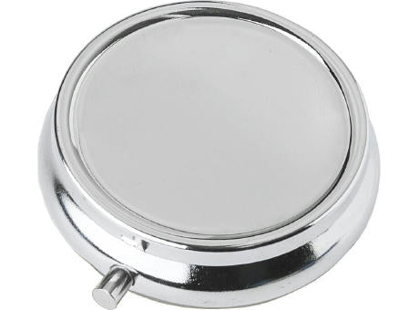 Pillendose Zara | Metall | 3 Fächer | Spiegel