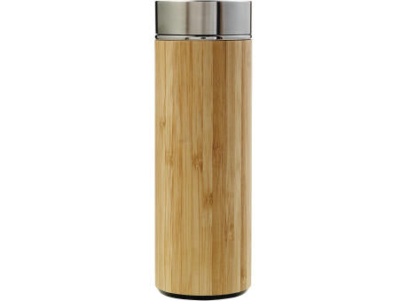Trinkflasche Yara | Edelstahl und Bambus | 420 ml | Tee-Ei