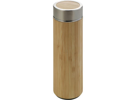 Trinkflasche Yara | Edelstahl und Bambus | 420 ml | Tee-Ei