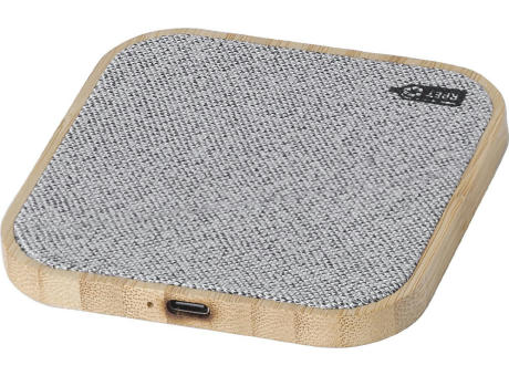 Kabelloses Ladegerät Moses | Bambus | rPET | 15W