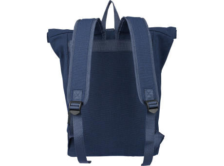Rolltop-Rucksack Thaddeus aus recyceltem Poly-Baumwollgewebe (330 g/m2)