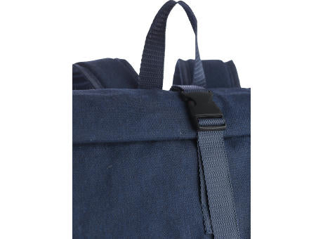 Rolltop-Rucksack Thaddeus aus recyceltem Poly-Baumwollgewebe (330 g/m2)