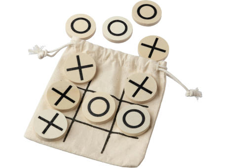 Tic Tac Toe | Holz | Baumwollbeutel