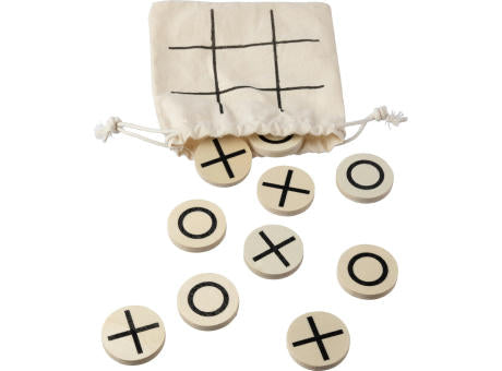 Tic Tac Toe | Holz | Baumwollbeutel