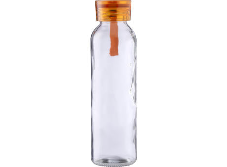 Trinkflasche | Glas | Farbiger Deckel | 500 ml
