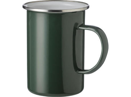 Emaille-Tasse Ayden | Edelstahlrand | 450 ml
