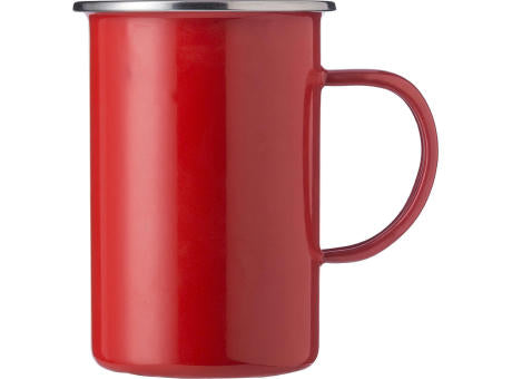 Emaille-Tasse Ayden | Edelstahlrand | 450 ml