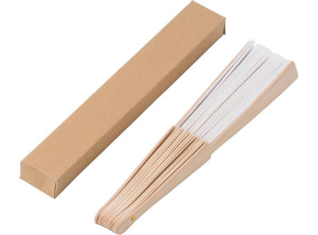 Handfächer Rosanne | Recycelter Stoff | Holzgriff
