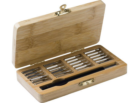Werkzeugset Willow | Bambuskoffer | 25 St.