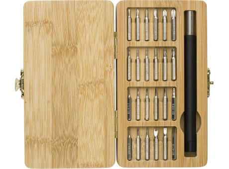 Werkzeugset Willow | Bambuskoffer | 25 St.
