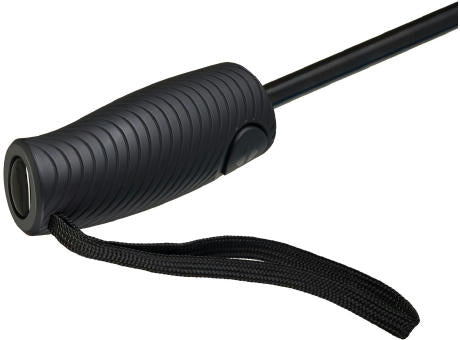 Sportlich-eleganter Taschenschirm mit ergonomisch geformtem Griff
