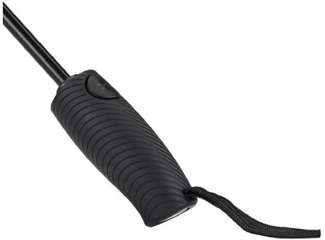 Sportlich-eleganter Taschenschirm mit ergonomisch geformtem Griff