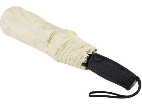 Sportlich-eleganter Taschenschirm mit ergonomisch geformtem Griff