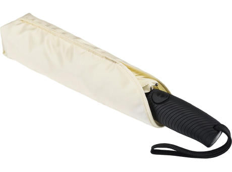 Sportlich-eleganter Taschenschirm mit ergonomisch geformtem Griff
