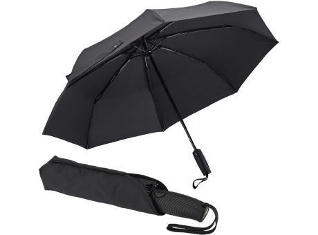 Sportlich-eleganter Taschenschirm mit ergonomisch geformtem Griff