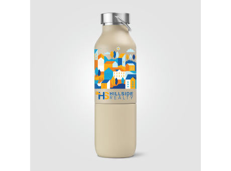 Freya Duo - 2-in-1 590 ml Recycling-Edelstahlflasche - Doppelwandig mit 325 ml Becher
