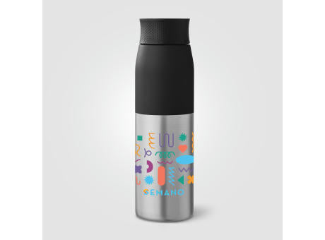 Borealis Recycling-Edelstahlflasche mit Drehverschlu650 ml