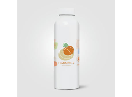 Norden Trinkflasche in glänzender Monochrom-Optik und wasserdicht aus rPET - 680 ml