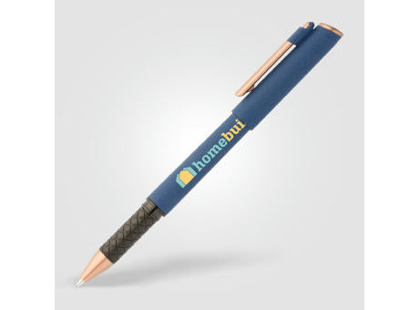 York Gelschreiber mit bronzefarbenen Akzenten und Stylus aus recyceltem Kunststoff