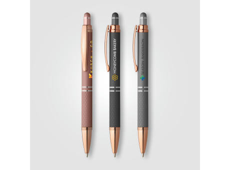 Phoenix Softy Roségold Metallic Kugelschreiber - m/Stylus