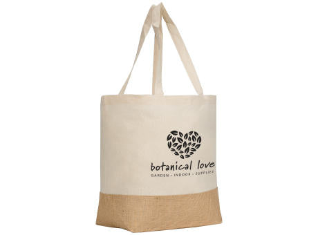 Rio™ Recycelte Baumwolle und Jute Einkaufstasche (140 g/m²)