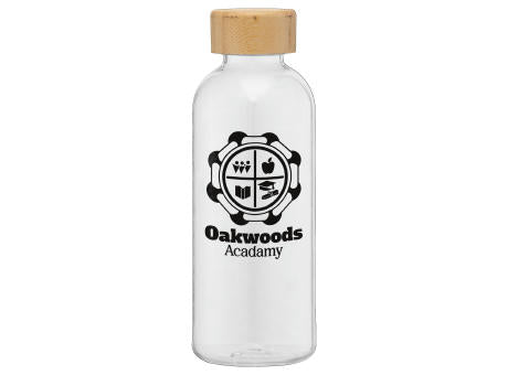 Strom - 650 ml rPET Trinkflasche mit Bambus-Deckel