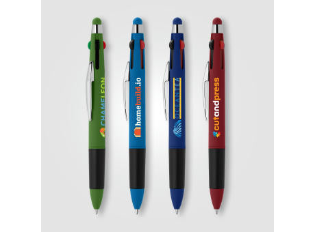 Quattro Softy Multi-Tinten Kugelschreiber - m/Stylus