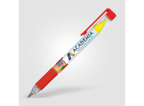 ‭Bergman Kugelschreiber mit Textmarker & farbigem Griff