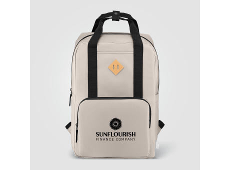 Majesty Laptop-Rucksack mit verstellbarem Gurt für 15-Zoll-Laptops aus 300D rPET - 16 L