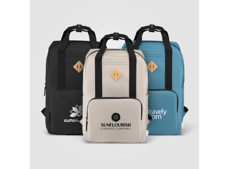 Majesty Laptop-Rucksack mit verstellbarem Gurt für 15-Zoll-Laptops aus 300D rPET - 16 L