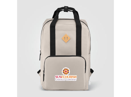 Majesty Laptop-Rucksack mit verstellbarem Gurt für 15-Zoll-Laptops aus 300D rPET - 16 L