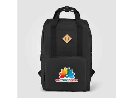 Majesty Laptop-Rucksack mit verstellbarem Gurt für 15-Zoll-Laptops aus 300D rPET - 16 L