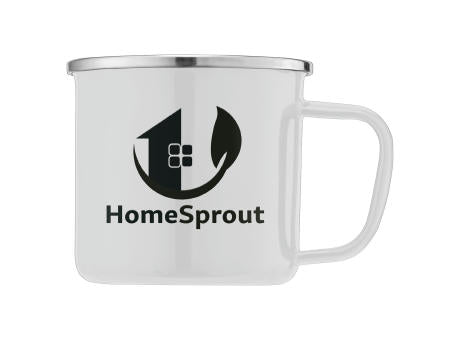 Wyoming - 385 ml Campfire Tasse mit Emaille-Beschichtung und Edelstahlrand