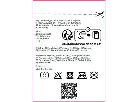 Touchscreen Handschuhe mit Label