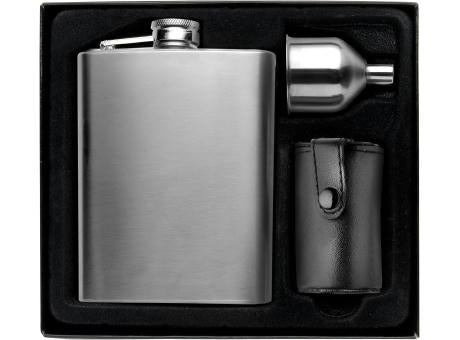 Flachmannset Brittany | Edelstahl 304 | 220 ml | 4 Becher