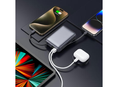 Nova Powerbank 22,5 W Power Delivery mit integrierten Kabeln 20000 mAh