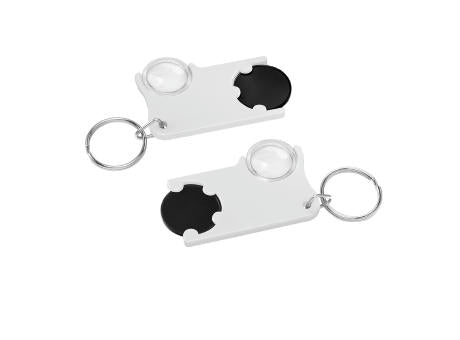 Chiphalter mit 1€-Chip und Lupe