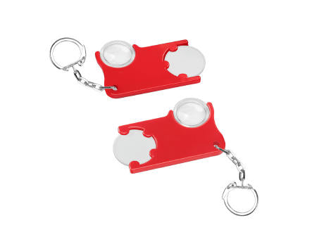Chiphalter mit 1€-Chip und Lupe
