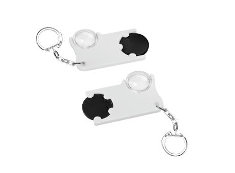 Chiphalter mit 1€-Chip und Lupe