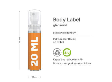 20 ml Spray - Sonnenschutzspray LSF 50 - Body Label