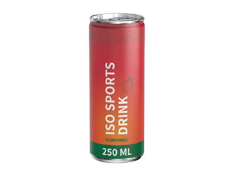 250 ml Iso Sports Drink Red Berries - Body Label