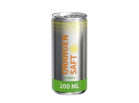 200 ml Orangensaft (Dose) - Body Label