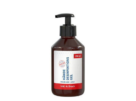 250 ml Spender - Hände-Desinfektionsgel (DIN EN 1500) - Body Label