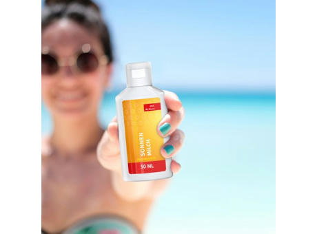 50 ml Flasche - Sonnenmilch LSF 50 (sensitiv) - Body Label