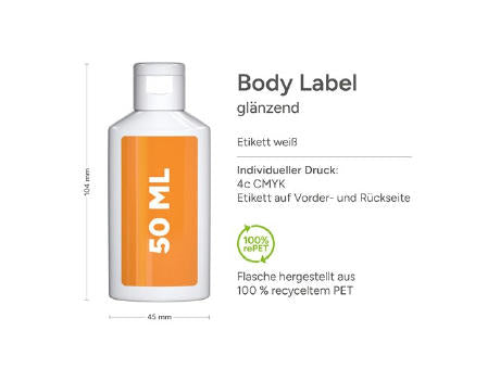 50 ml Flasche - Handwaschpaste - Body Label