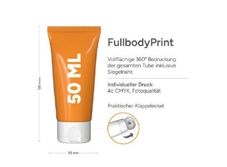 50 ml Tube - Hände-Desinfektionsgel (DIN EN 1500) - FullbodyPrint